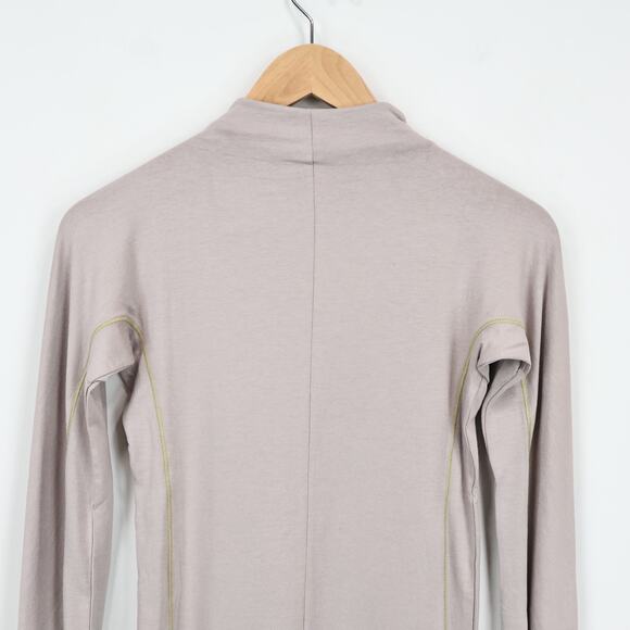 Universal Standard Eris Mock Neck Long Sleeve Contrast Stitch Ash 4XS 00 NWT - Picture 4 of 8